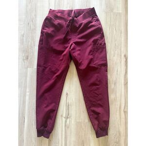 Mandala maroon jogger scrub pants